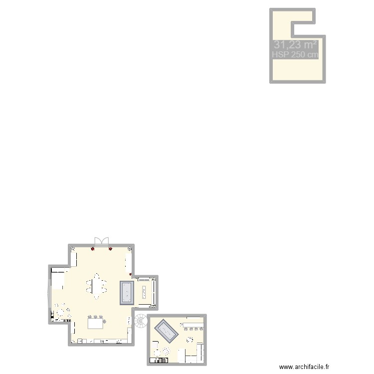 H   CC. Plan de 0 pièce et 0 m2