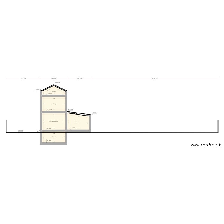 Sinan-plan de coupe-état projeté. Plan de 0 pièce et 0 m2