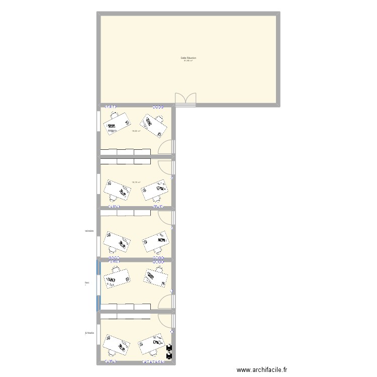 LS2. Plan de 6 pièces et 173 m2