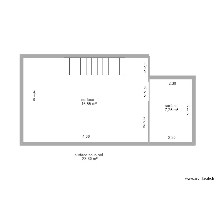 POMPES FUNEBRES sous-sol. Plan de 0 pièce et 0 m2