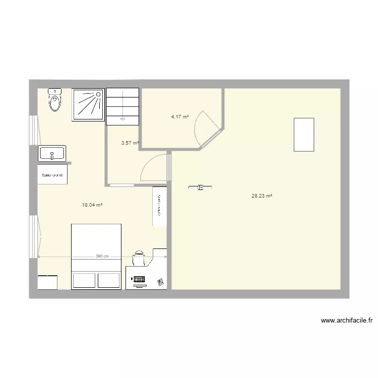 Chambre bas maison modif 3. Plan de 