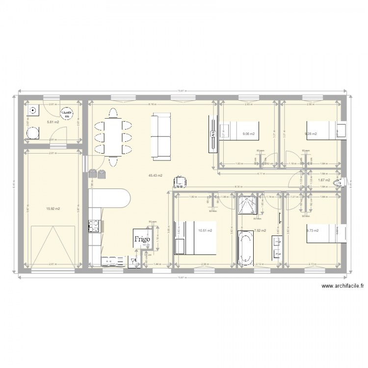 maison F4 corriger - Plan dessiné par harley