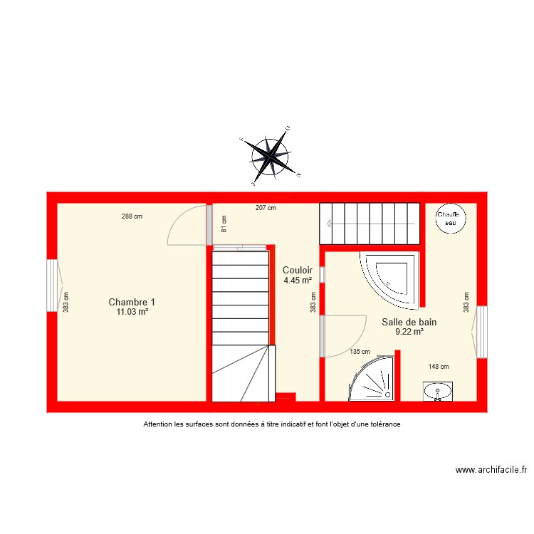 BI 5125 1er étage coté. Plan de 0 pièce et 0 m2