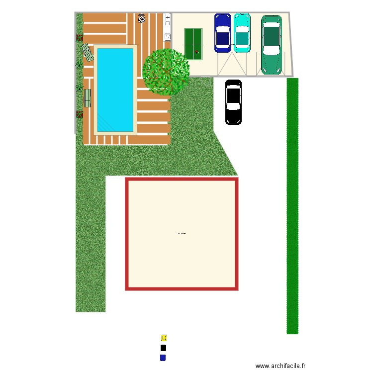 garage. Plan de 0 pièce et 0 m2