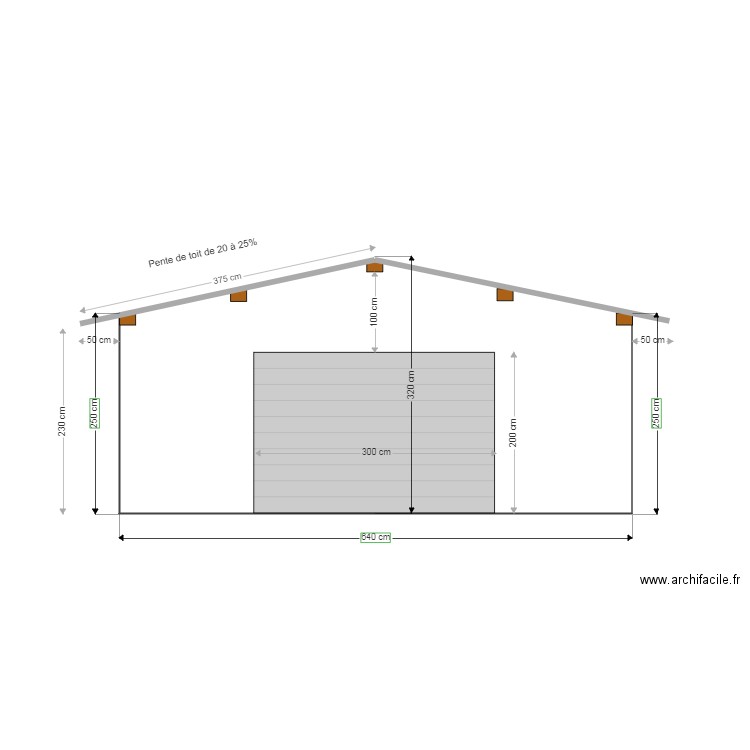 Garage Façade OUEST. Plan de 0 pièce et 0 m2