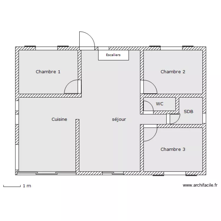 Plan Maison avec nom des pi&egrave;ces. Plan de 