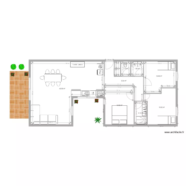 Construction Pavillons sans jardin. Plan de 