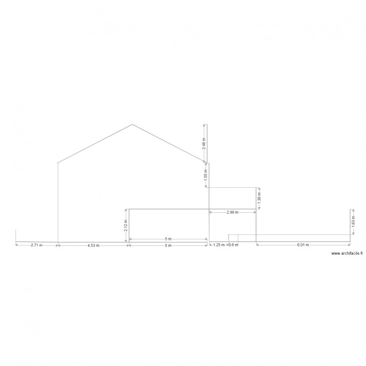 plan de coupe coté carport. Plan de 0 pièce et 0 m2