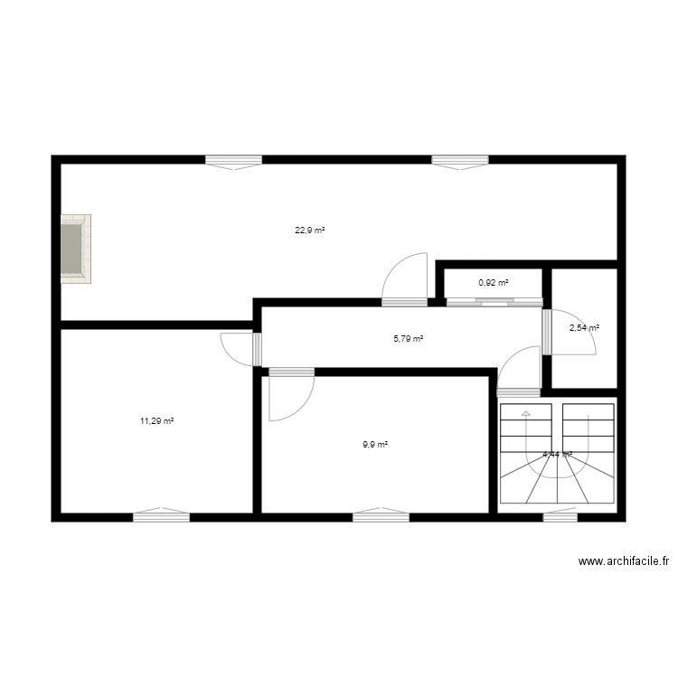 BATIMENT 4 SPI PHARAMA 1er ETAGE. Plan de 7 pièces et 58 m2