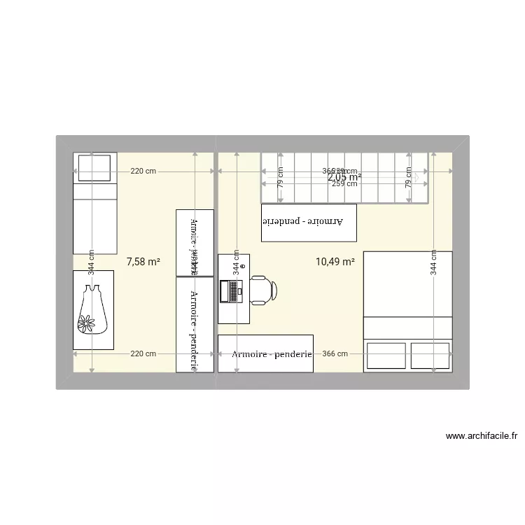 Cabane1. Plan de 