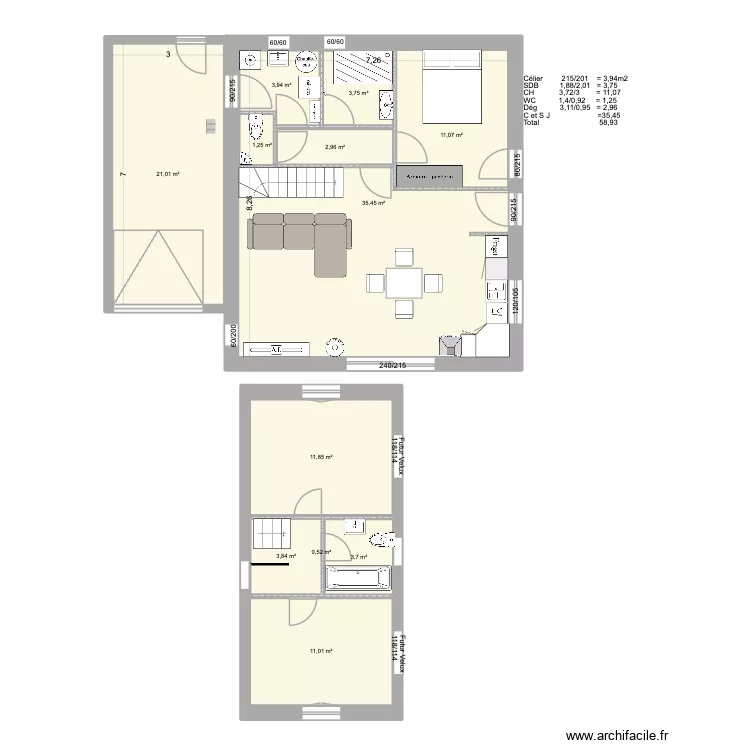 Lot 24 8/9. Plan de 12 et 166 m² Lot 24 8/9. Plan de 12 et 166 m²