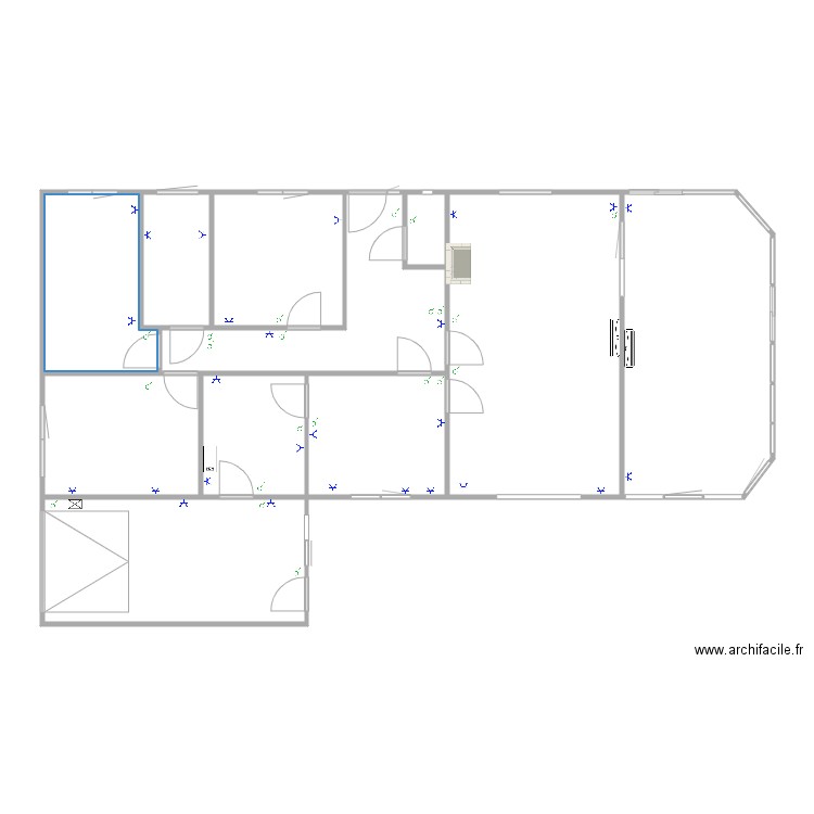 Vilain 14.2. Plan de 11 pièces et 136 m2