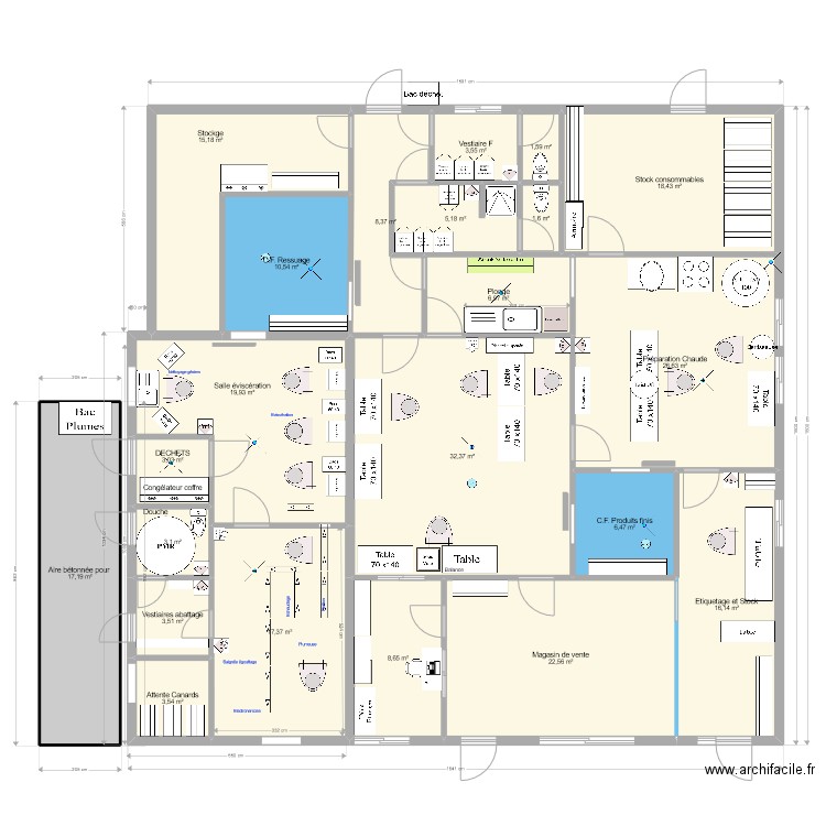 Troussin 011. Plan de 22 pièces et 252 m2