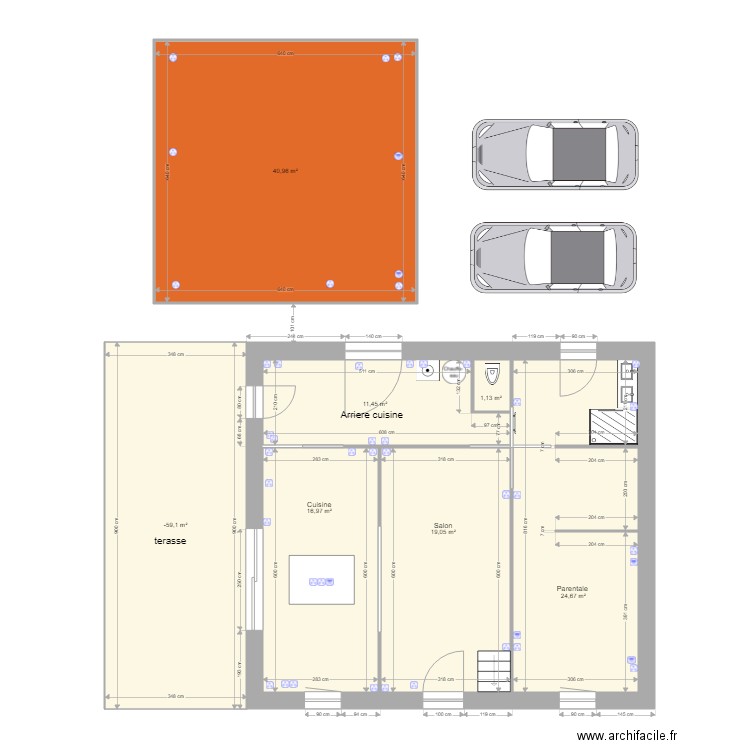 Maison Anaïs rdc 1. Plan de 7 pièces et 146 m2