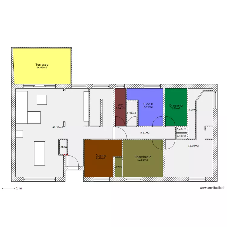 Maison modif N 1 V.2. Plan de 