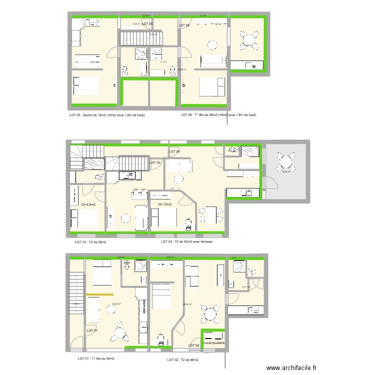 RDC. Plan de 0 pièce et 0 m2
