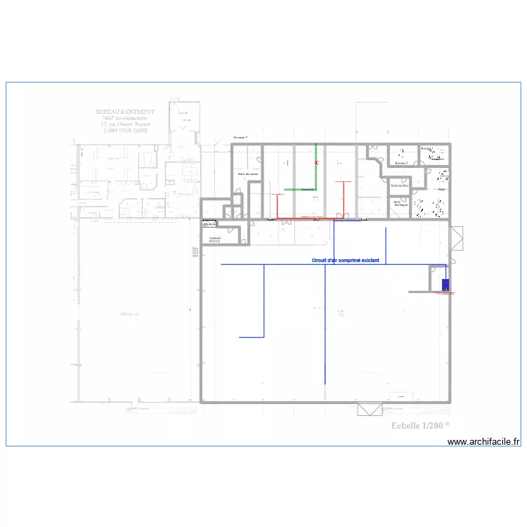 R&eacute;seau Air/Eau/Elec VPiX. Plan de 