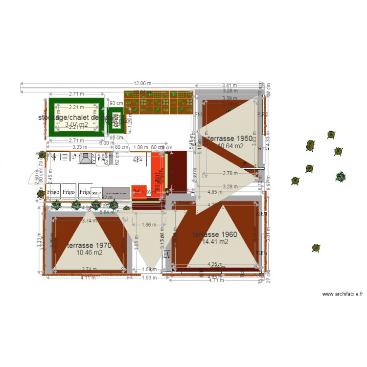 STRUCTURE TERRASSE avec toile. Plan de 0 pièce et 0 m2