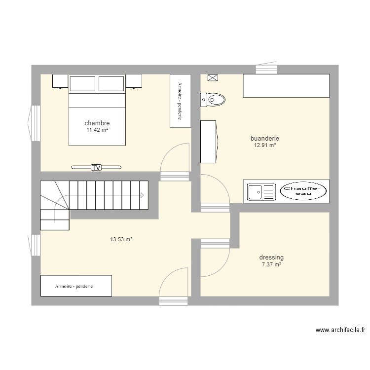 sous sol chatel. Plan de 0 pièce et 0 m2