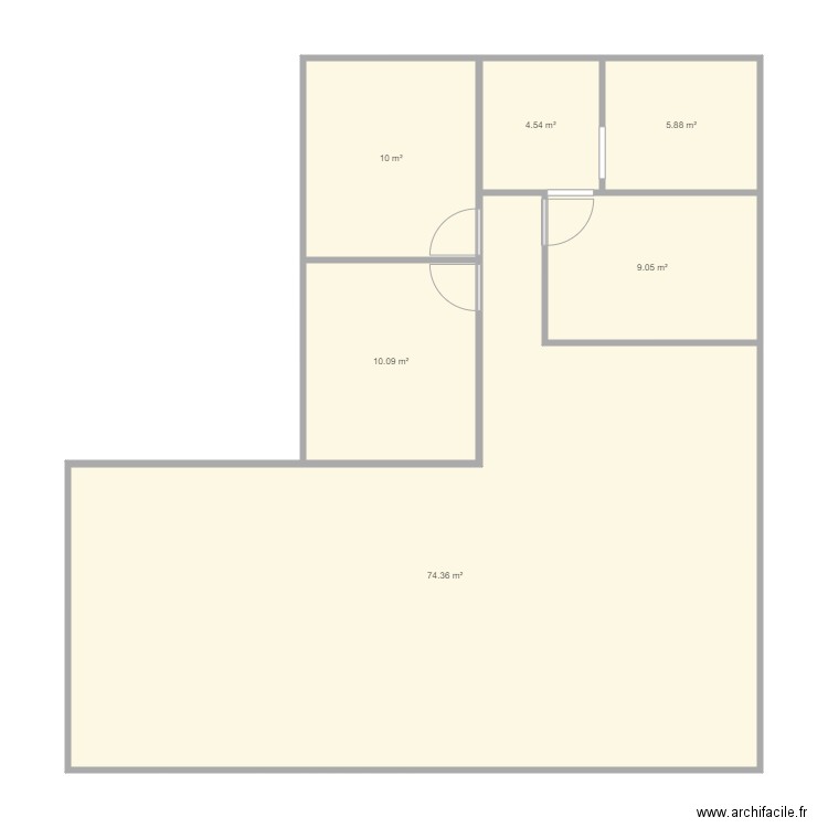 maison en L 2. Plan de 0 pièce et 0 m2