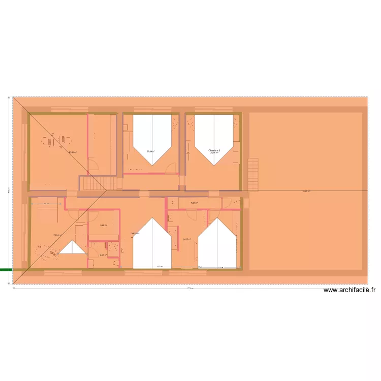 ETAGE Chiens assis V1. Plan de 