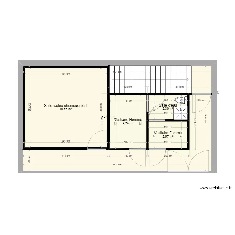 Salle Blanche. Plan de 