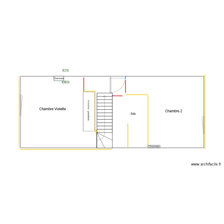 Plan électrique 3. Plan de 2 pièces et 35 m2