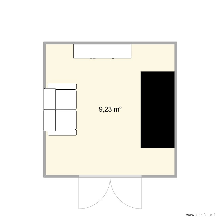 Studio de jardin. Plan de 1 pièce et 9 m2