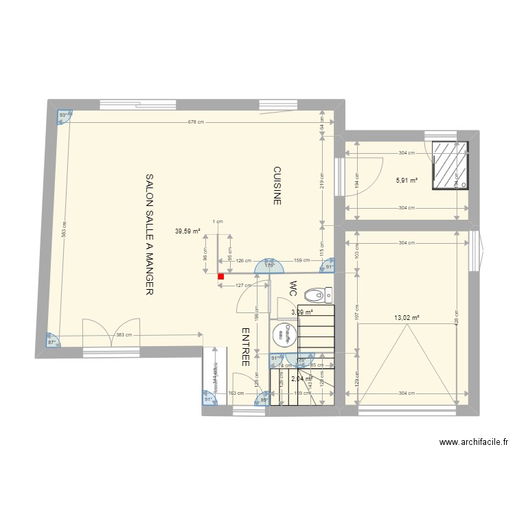 maison L10. Plan de 5 pièces et 64 m2