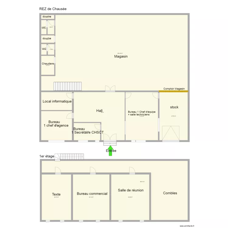 Agence Tinqueux. Plan de 