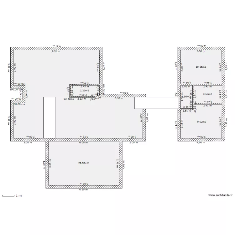 Essai etage partiel. Plan de 