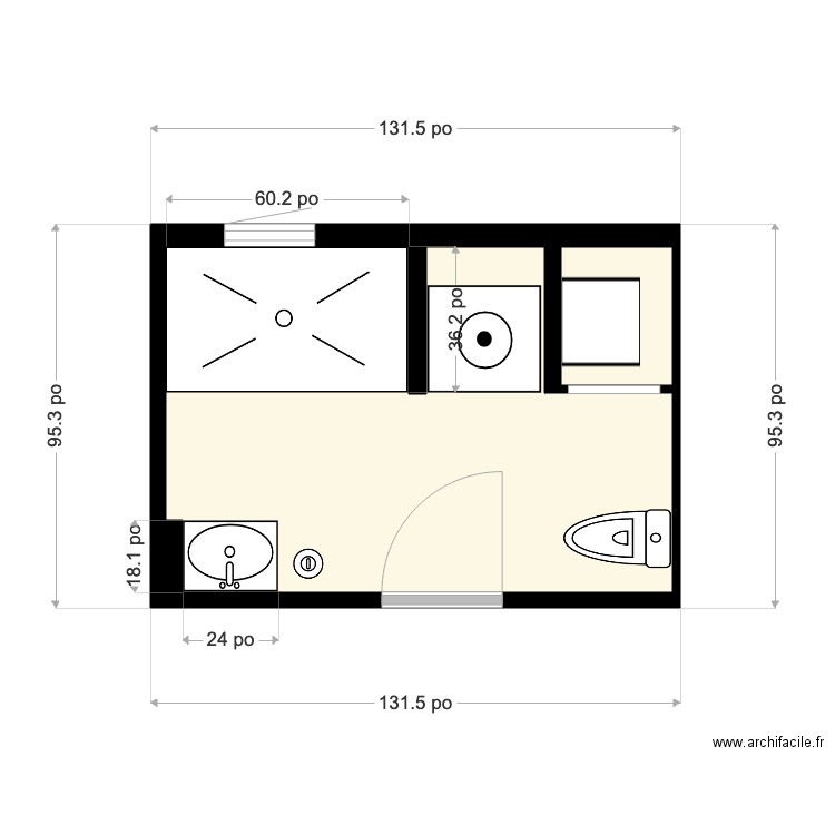 SDB soussol. Plan de 0 pièce et 0 m2