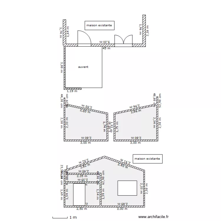 auvent. Plan de 
