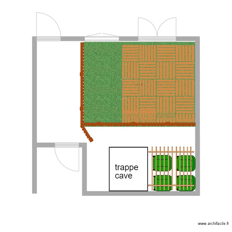 C2 Jardin  - poubelle projet Deschamps. Plan de 0 pièce et 0 m2