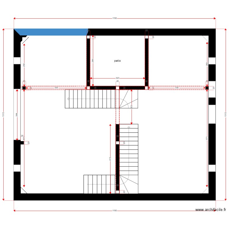 St Jean Lasseille R1 maçonerie. Plan de 0 pièce et 0 m2