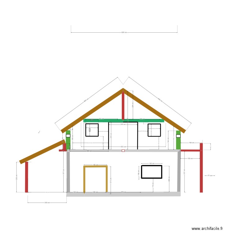 FACADE SUD RENOVATION 4 MACONNERIE +COUVERTURE 2. Plan de 2 pièces et 2 m2