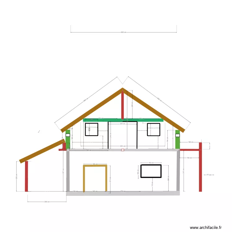 FACADE SUD RENOVATION 4 MACONNERIE +COUVERTURE 2. Plan de 