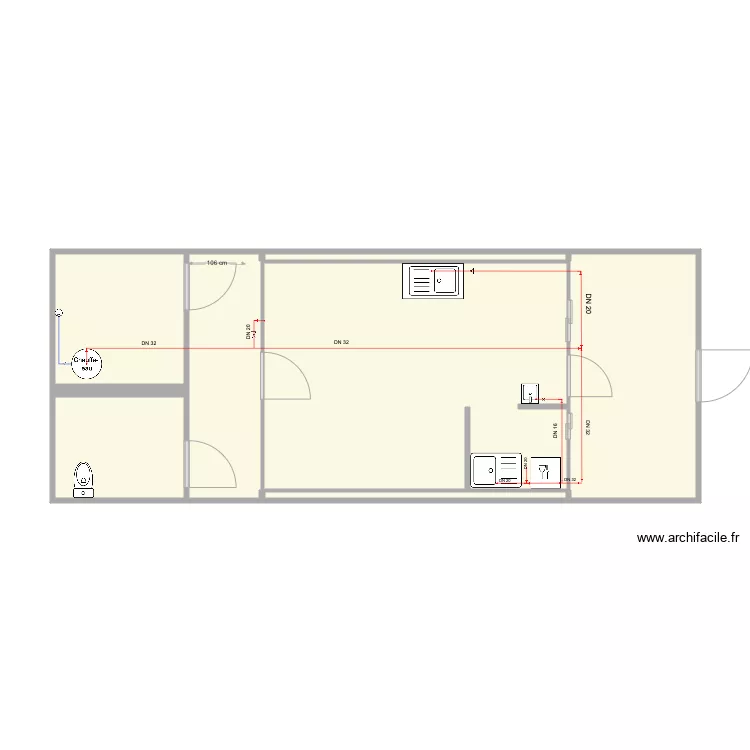 plan reseau sanitaire ECH. Plan de 