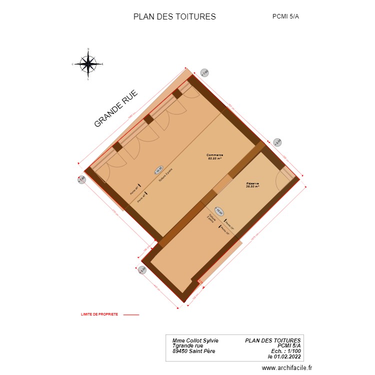 7 PCMI 5A. Plan de 2 pièces et 102 m2