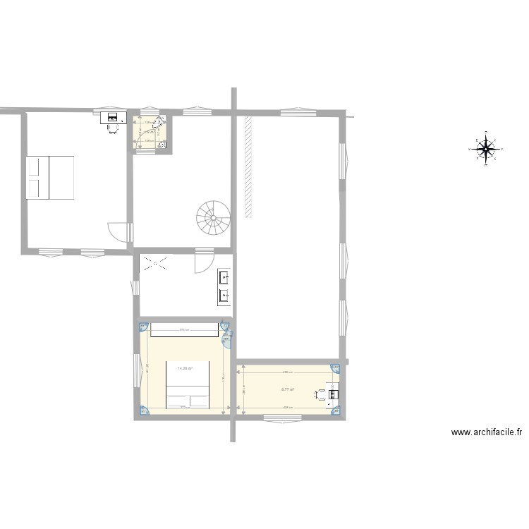 Maison moderne ETAGE1. Plan de 0 pièce et 0 m2