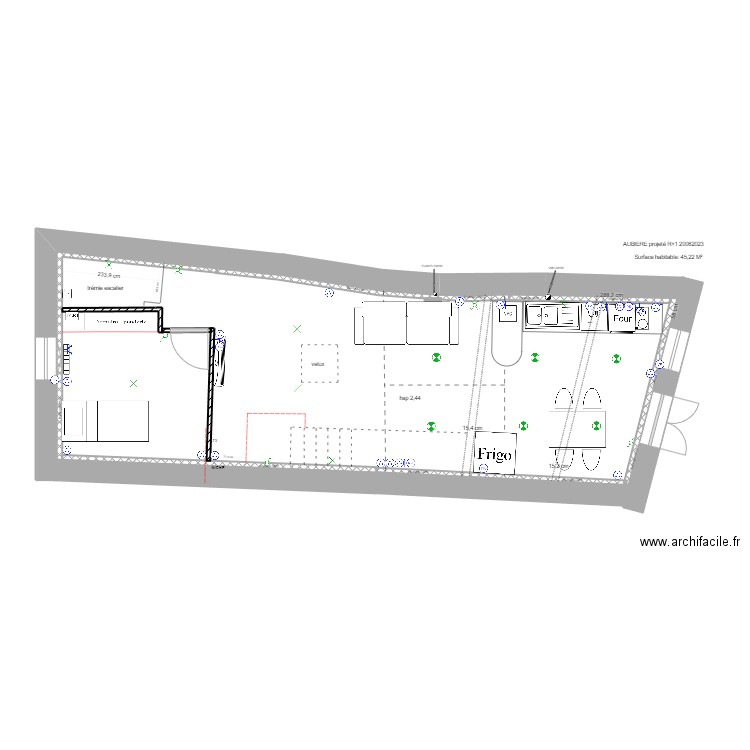 Aubière projeté 01102022. R1. Plan de 0 pièce et 0 m2