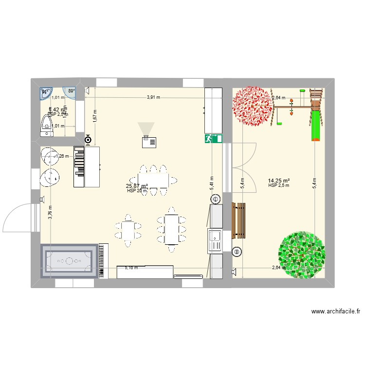 Service de garde. Plan de 0 pièce et 0 m2