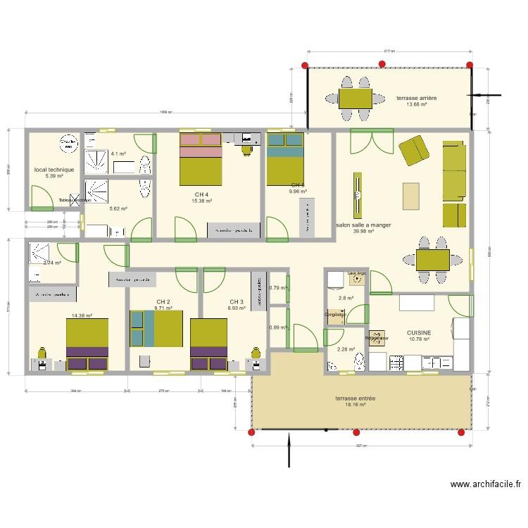 maison cameroun RDC version 3. Plan de 0 pièce et 0 m2