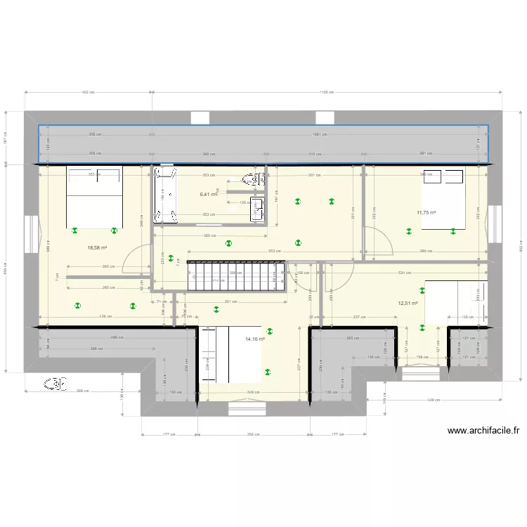 maison r 1 etage. Plan de 