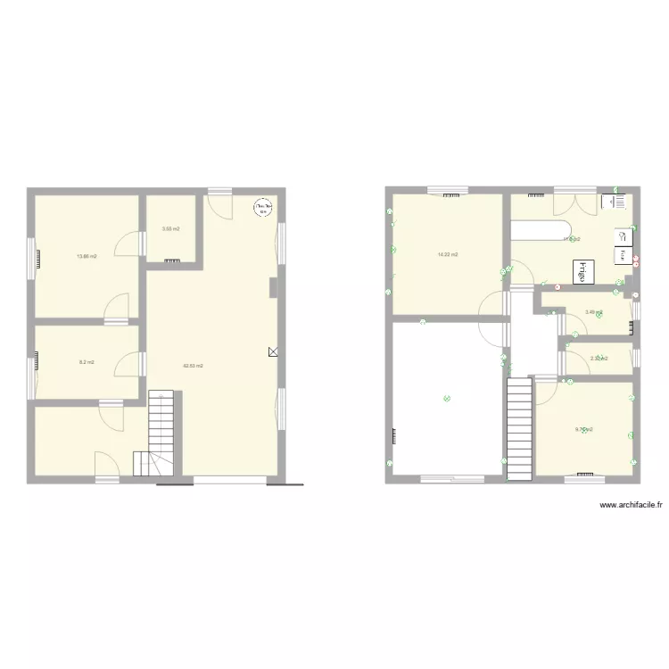maison tr&eacute;lissac. Plan de 