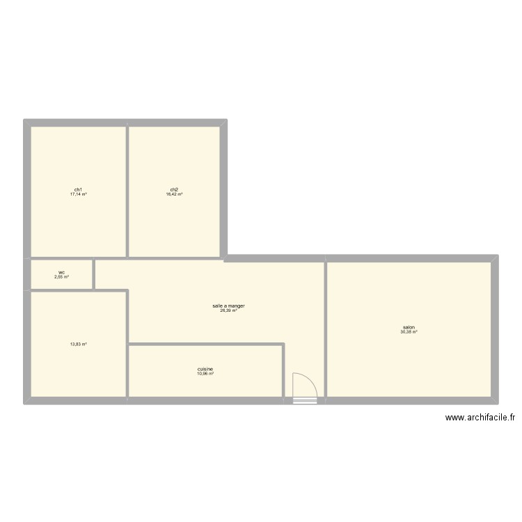 plan maison . Plan de 7 pièces et 118 m2