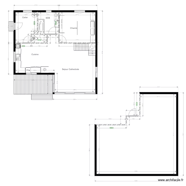 chalet 50. Plan de 