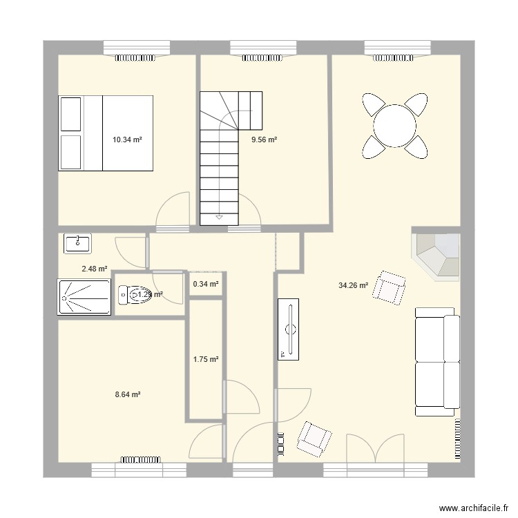 maison. Plan de 0 pièce et 0 m2