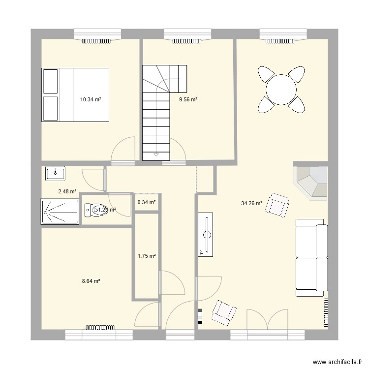 maison. Plan de 0 pièce et 0 m2