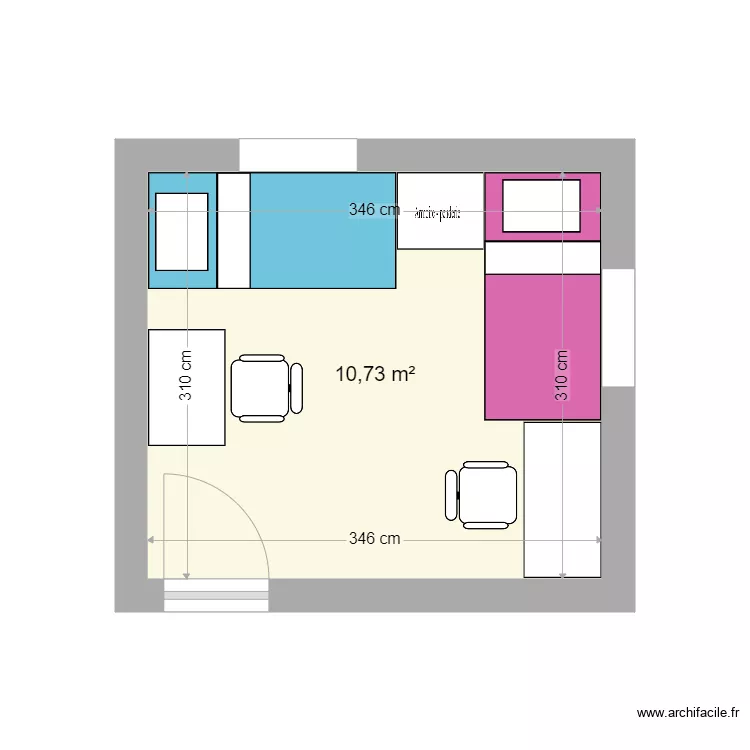 chambre enfants. Plan de chambre enfants. Plan de